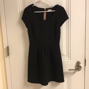 Black cap sleeve dress